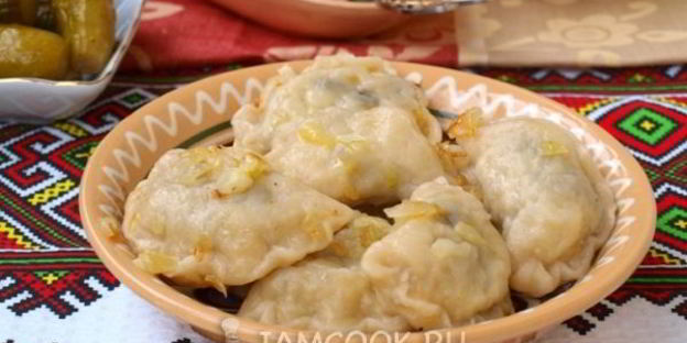 вареники из теста на кефире с картошкой и грибами