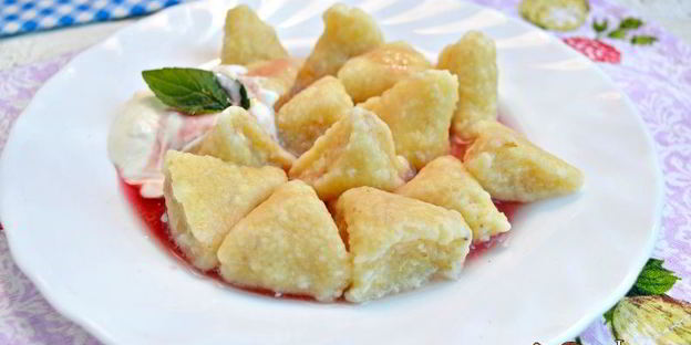 вареники ленивые с овсяными хлопьями и лимонной цедрой