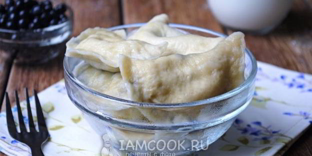 вареники с черникой на кефире