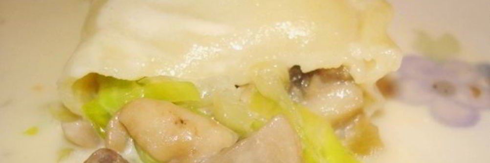 Вареники с капустой и грибами