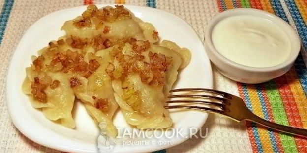 вареники с картошкой и салом