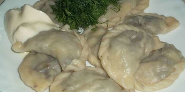 вареники с шампиньонами
