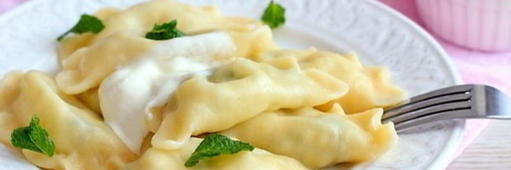 Вареники с соленым творогом