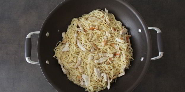 яичная лапша с терияки