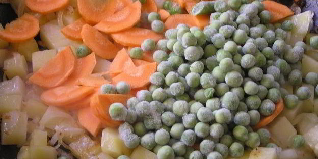 быстрое жаркое из курицы с овощами