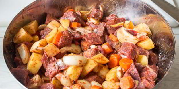 сытное жаркое из говядины