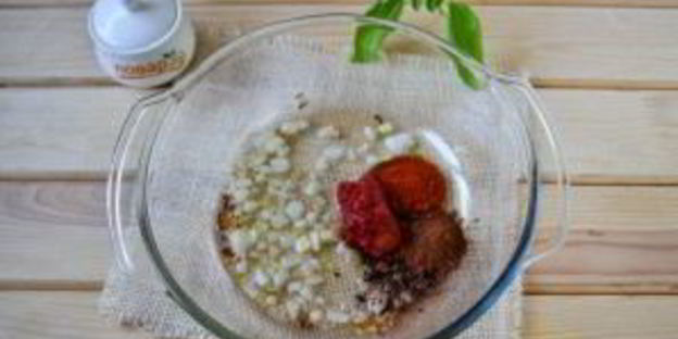 жаркое из говяжьего фарша, помидоров и фасоли