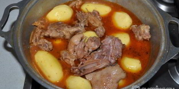 жаркое из утки с картофелем
