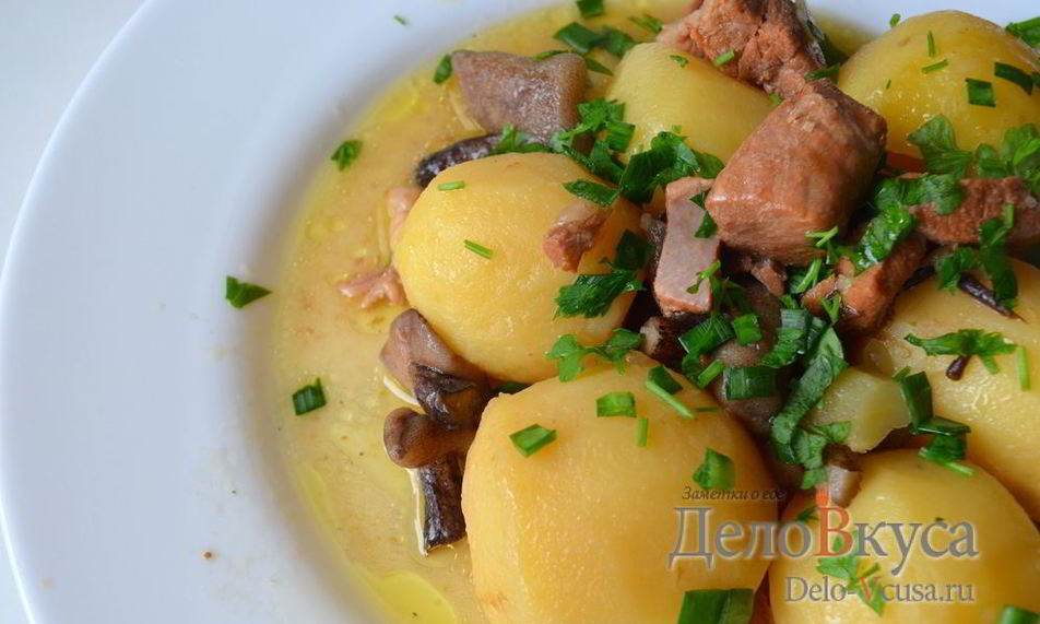 Рецепт жаркого по-домашнему с мясом и грибами