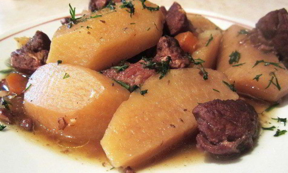 Рецепт жаркого по-домашнему в гранатовом соусе