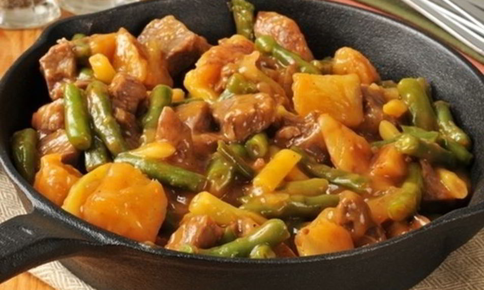 Рецепт жаркого с говядиной и зеленой фасолью