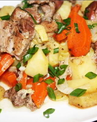 Жаркое с индейкой в пакете