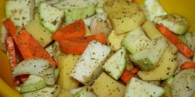 жаркое с индейкой в пакете