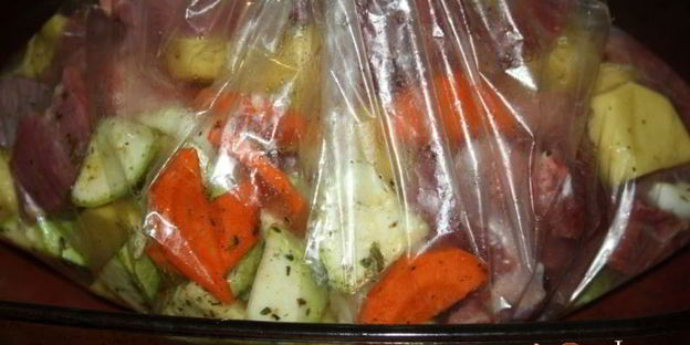 жаркое с индейкой в пакете