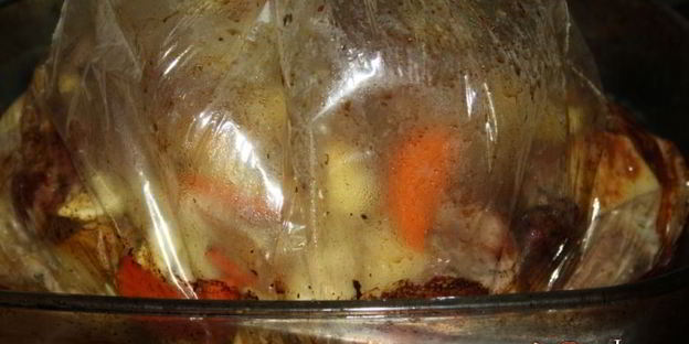 жаркое с индейкой в пакете