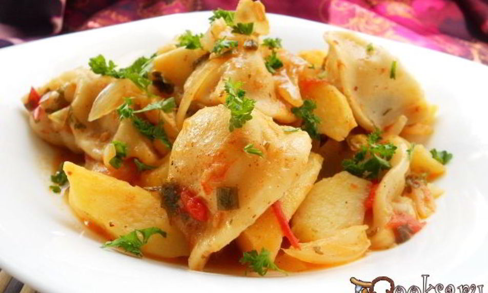 Рецепт жаркого с пельменями