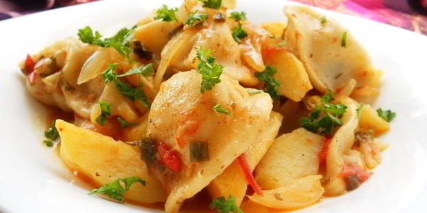 жаркое с пельменями