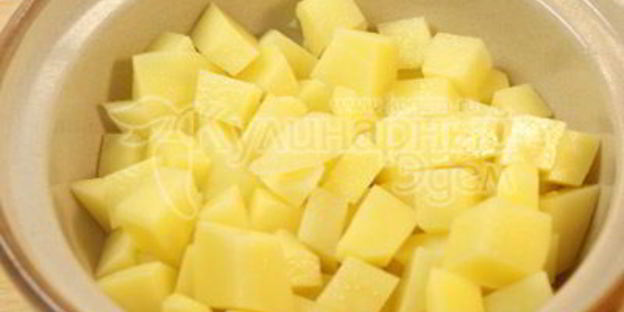 жаркое с стручковой фасолью и опятами