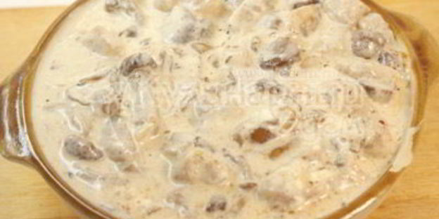 жаркое с стручковой фасолью и опятами