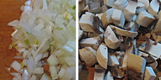 картофельные зразы с грибами, запеченные в духовке с луковым соусом без муки