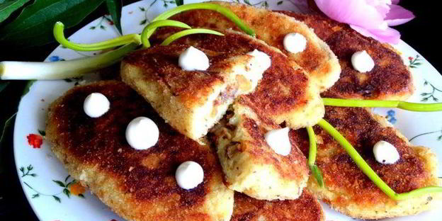 картофельные зразы с печенью