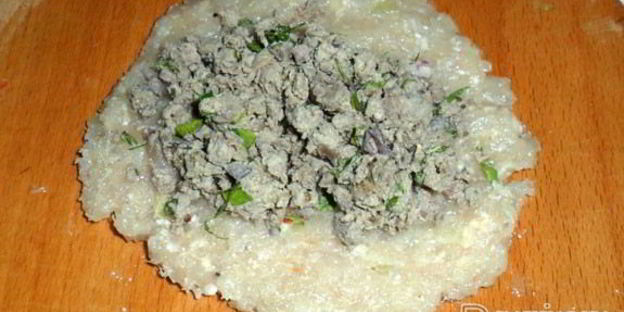 куриные зразы с начинкой из потрошков