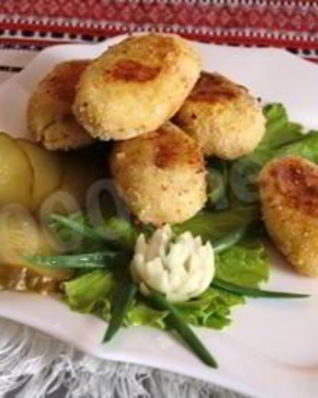 Постные картофельные зразы с грибами