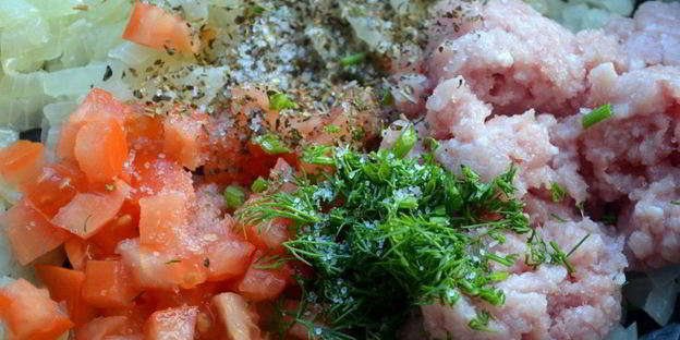 рисовые зразы с мясной начинкой