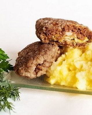 Зразы из манки с мясом