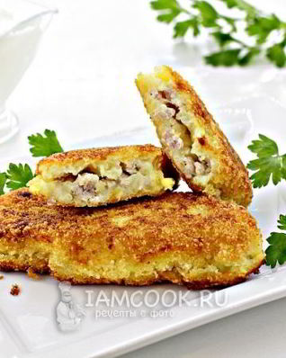 Зразы картофельные с мясом