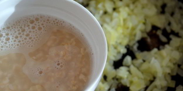 зразы с геркулесом и жареным луком