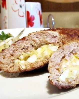 Зразы с сыром и яйцом