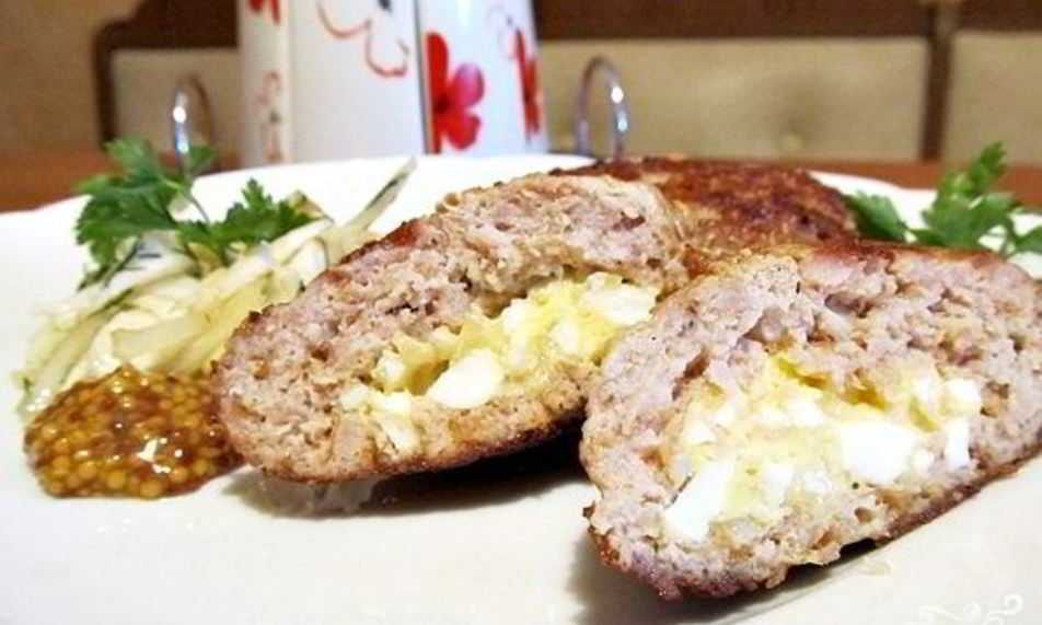 Рецепт зраз с сыром и яйцом