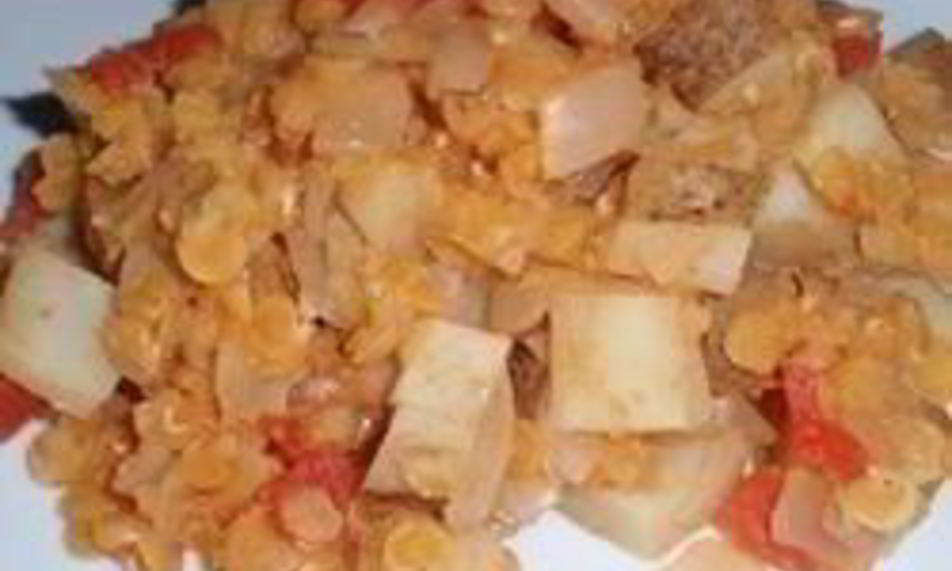 Рецепт гороховой каши с картофелем и колбасой