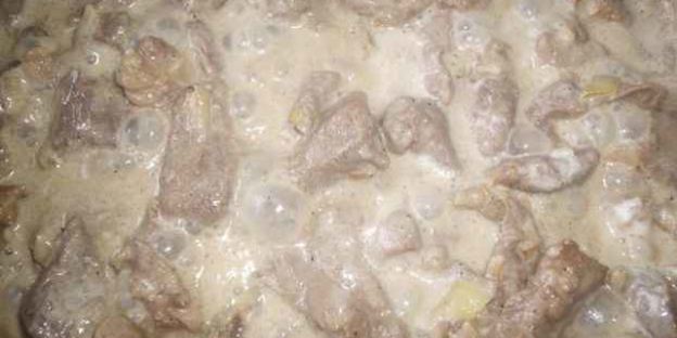 бефстроганов и гречневая каша