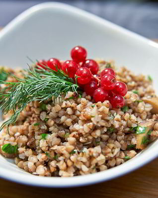 Гречка с белыми грибами и шампиньонами