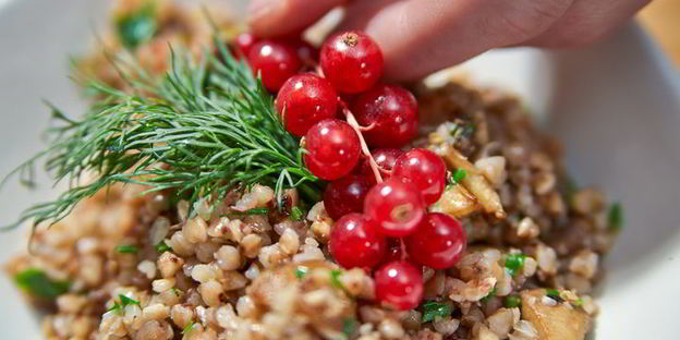 гречка с белыми грибами и шампиньонами