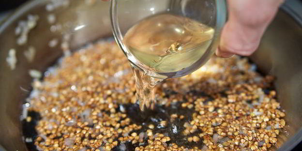 гречка с белыми грибами и шампиньонами