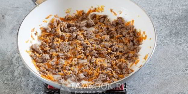 гречка с фаршем на сковороде