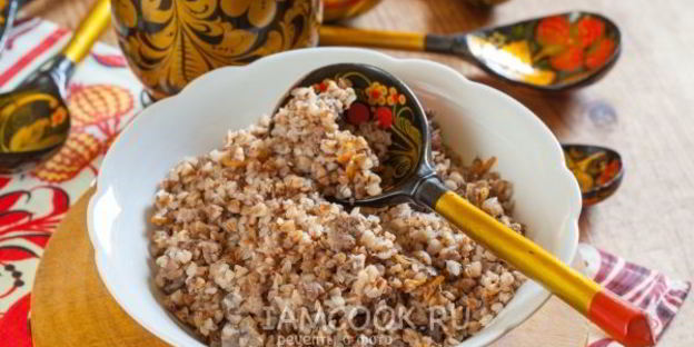 гречка с фаршем на сковороде