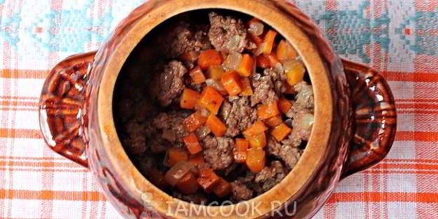 гречка с фаршем в горшочке в духовке