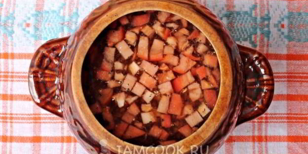 гречка с фаршем в горшочке в духовке