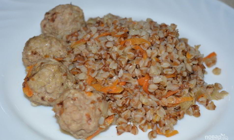 Рецепт гречки с фрикадельками