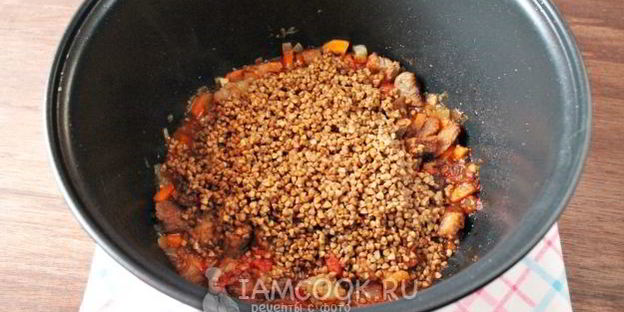 гречка с говядиной в мультиварке