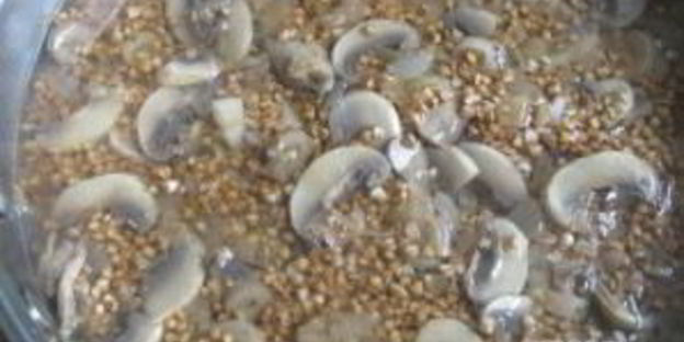 гречка с грибами и луком