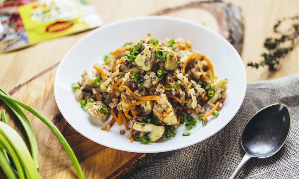 Рецепт гречки с грибами и овощами