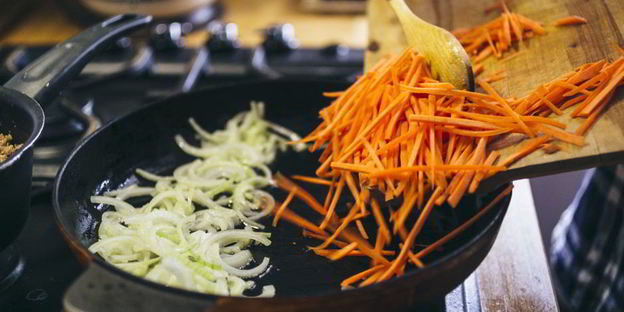 гречка с грибами и овощами