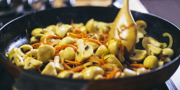 гречка с грибами и овощами