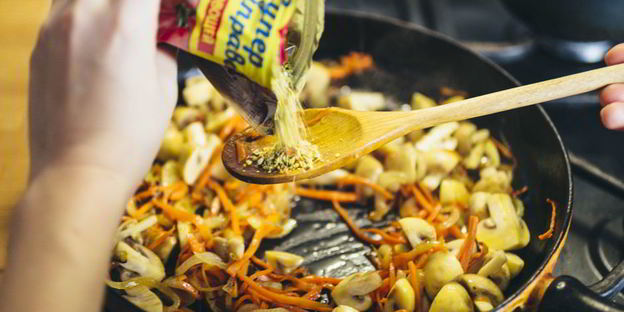 гречка с грибами и овощами