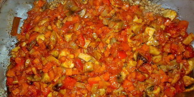 гречка с грибами в микроволновке